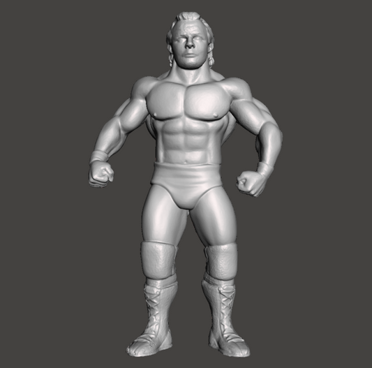 Dynamite Kid WWE WCW Custom 3D Printed Galoob Scaled Figure