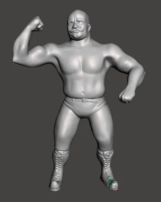 IRON SHEIK WCW Galoob Scaled Figure Hand Painted 3D Printed Col Mustafa