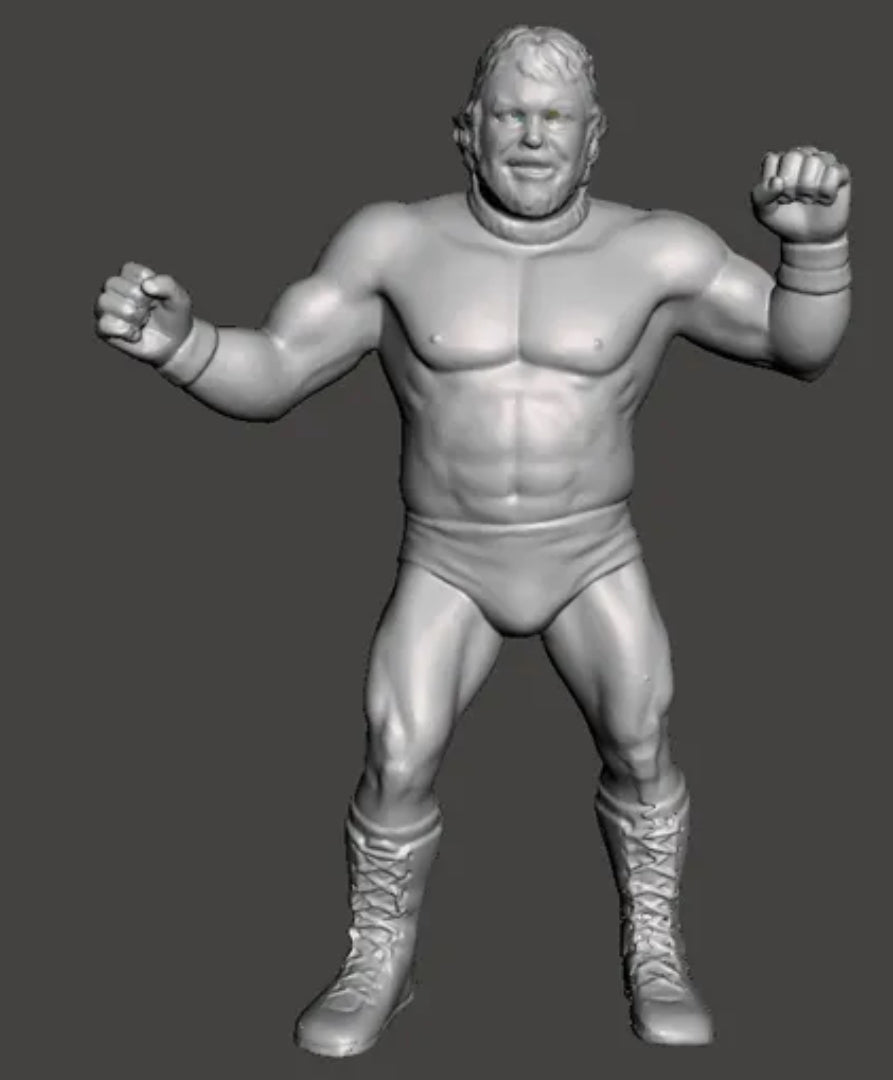 Billy Jack Hayes Wcw Galoob Scaled Figure Hand Painted 3d Printed