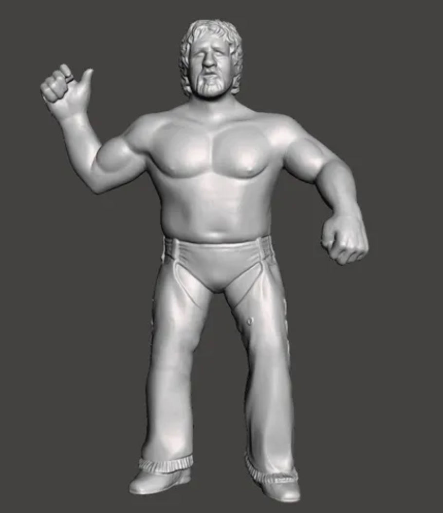 TERRY FUNK WCW Galoob Scaled Figure Custom 3D Printed Hand Painted