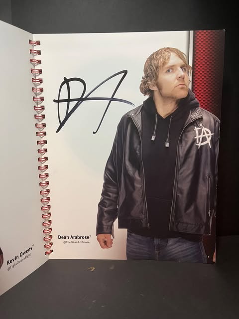 WWE VIP Experience Book SIGNED By Bray Wyatt, Dean Ambrose And Both Usos