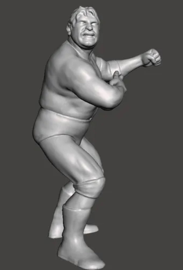 STAN HANSEN WCW Galoob Scaled Figure Hand Painted 3D Printed