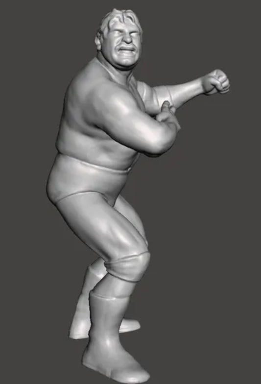 STAN HANSEN WCW Galoob Scaled Figure Hand Painted 3D Printed