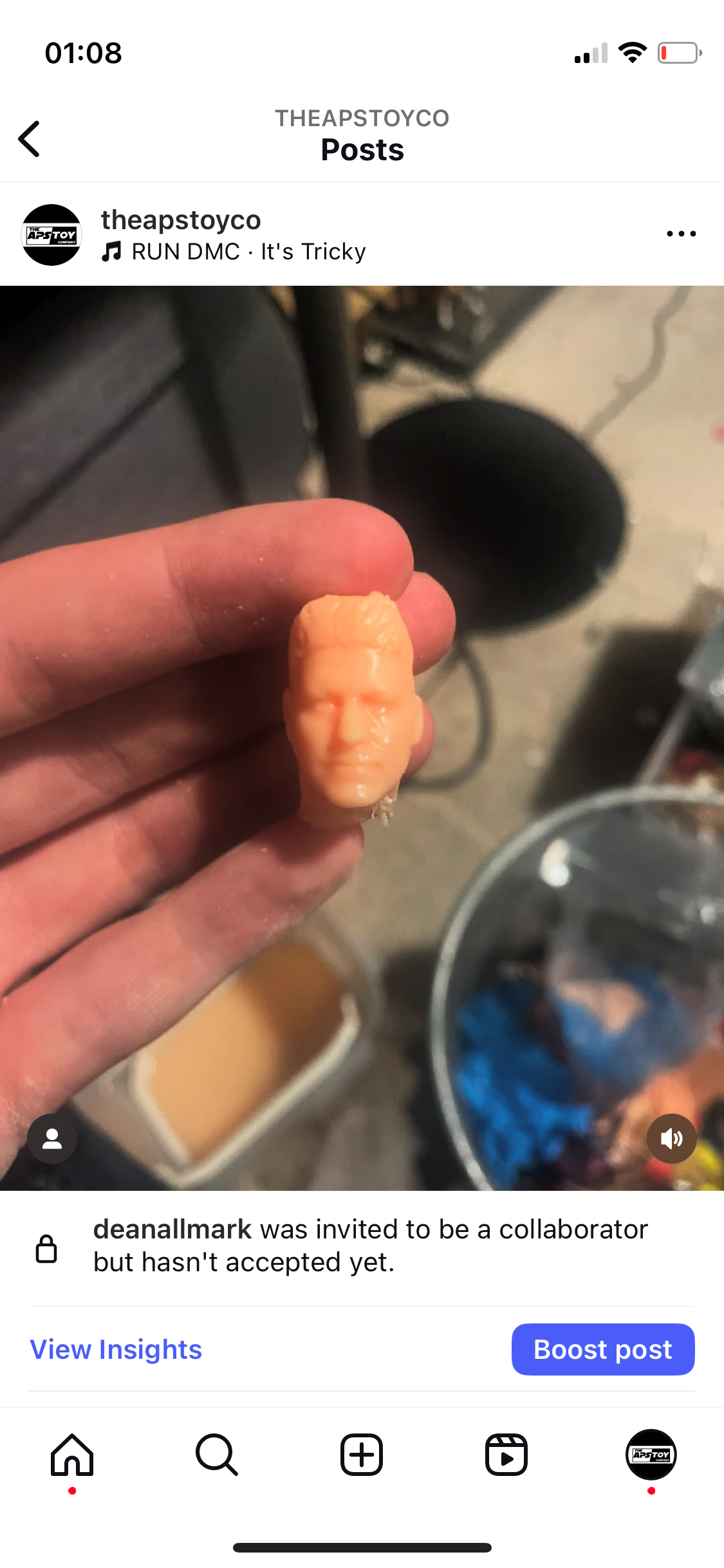 Dean Allmark 3D Printed Figure Head UNPAINTED