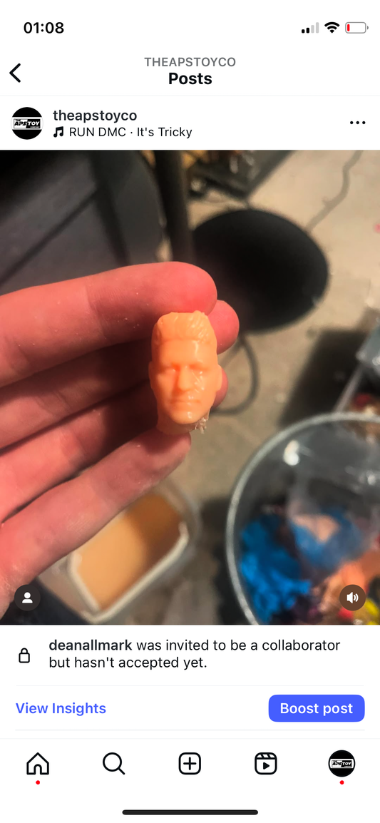 Dean Allmark 3D Printed Figure Head UNPAINTED