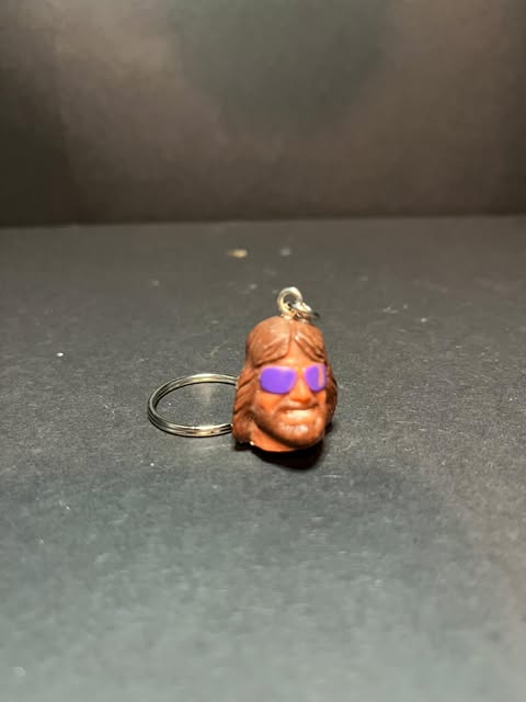 Macho Man Randy Savage Hasbro Head Keychain Custom WWF WCW